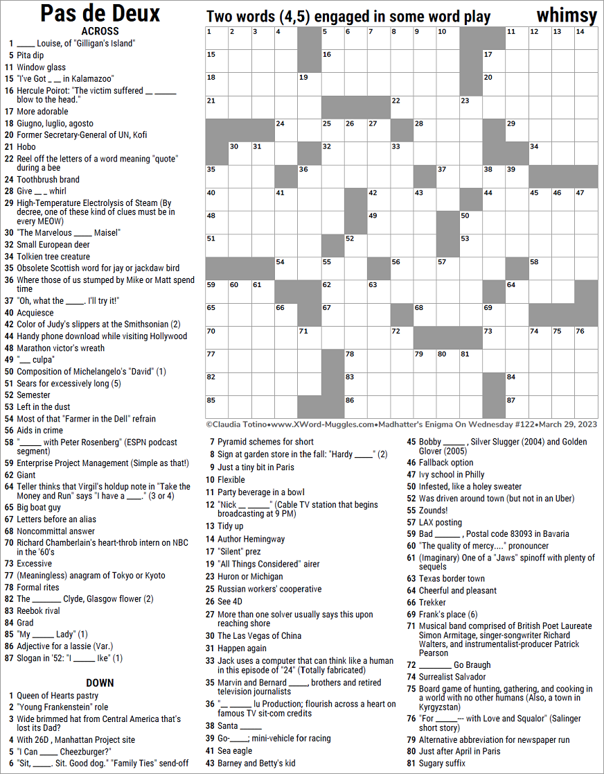 Broad brimmed hat crossword clue online